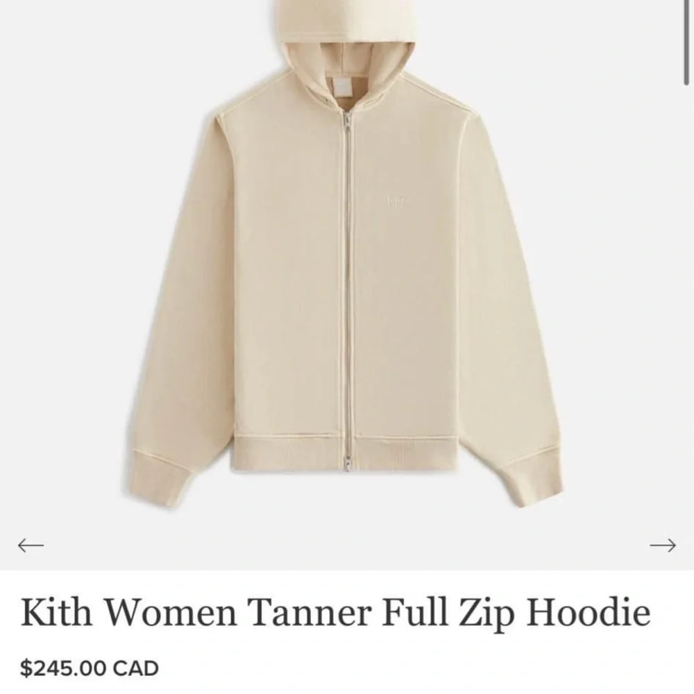Kith Off-White Zip-Up Sweatshirt - Picture 5 of 5